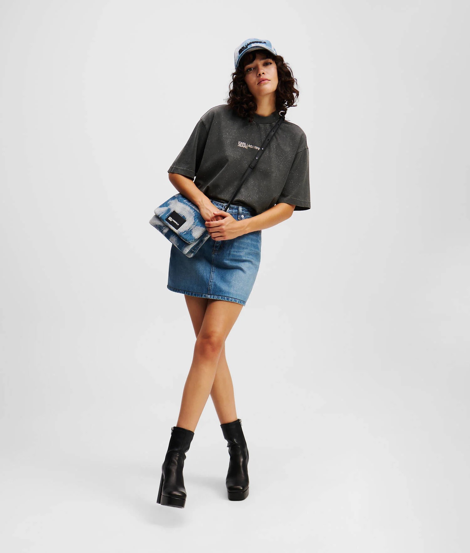 T-SHIRT À LOGO PAILLETÉ KLJ