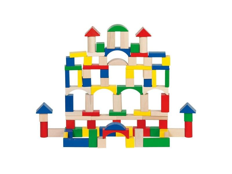 Goki Bauklötze 100 Stück Bausteine-Set