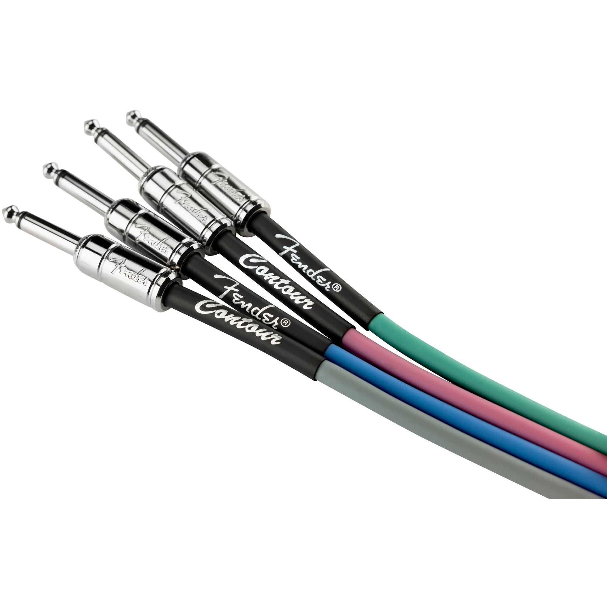 Fender Contour 15 ft Sherwood Green instrumentkabel 4,5 meter