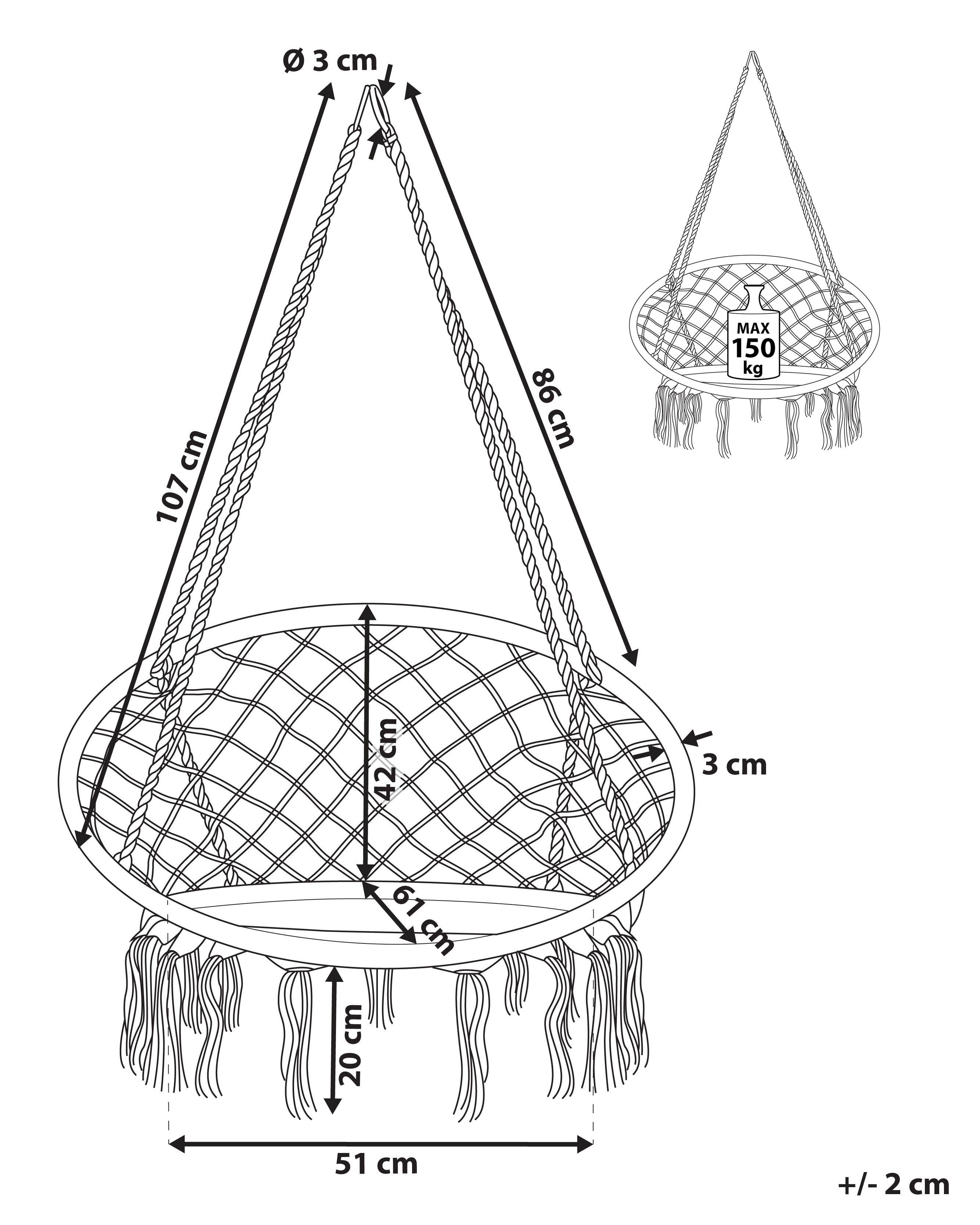 Hangstoel GABELLA Katoen Wit
