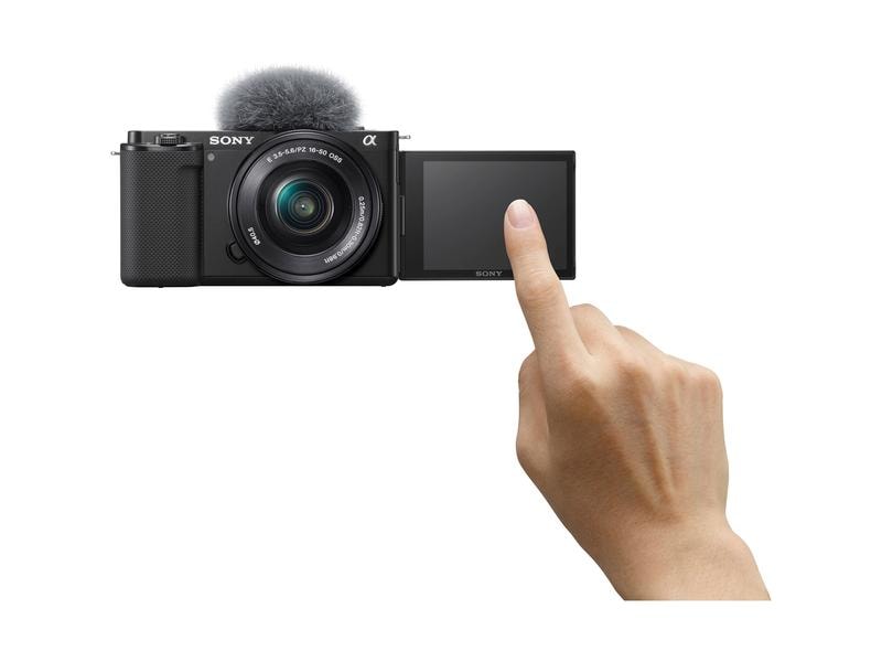 Sony Fotokamera ZV-E10L Kit 16-50 Beeindruckende Kamera für Vlogs mit zusätzlichem Objektiv