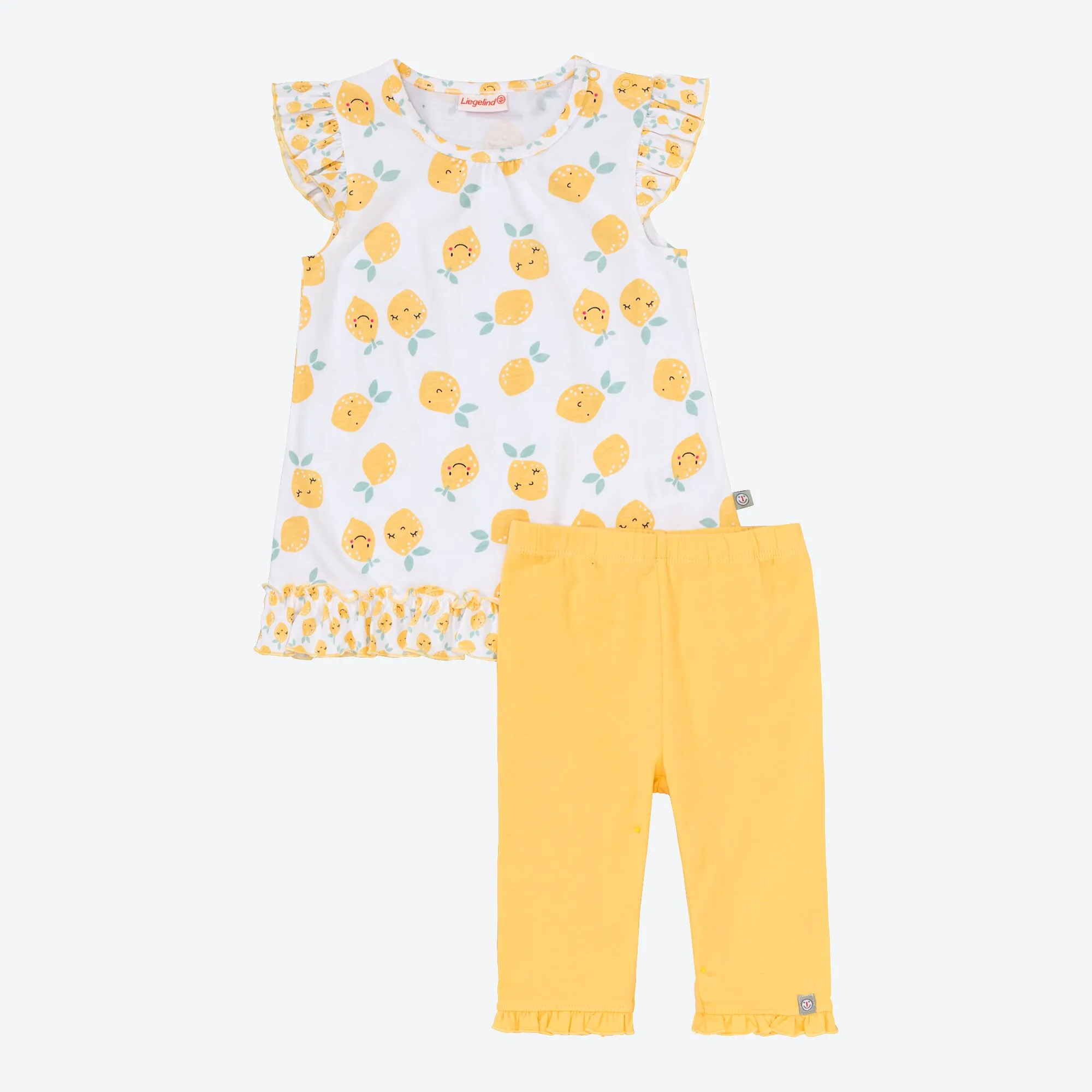 Baby-Mädchen-Set mit Zitronen-Muster, 2-teilig