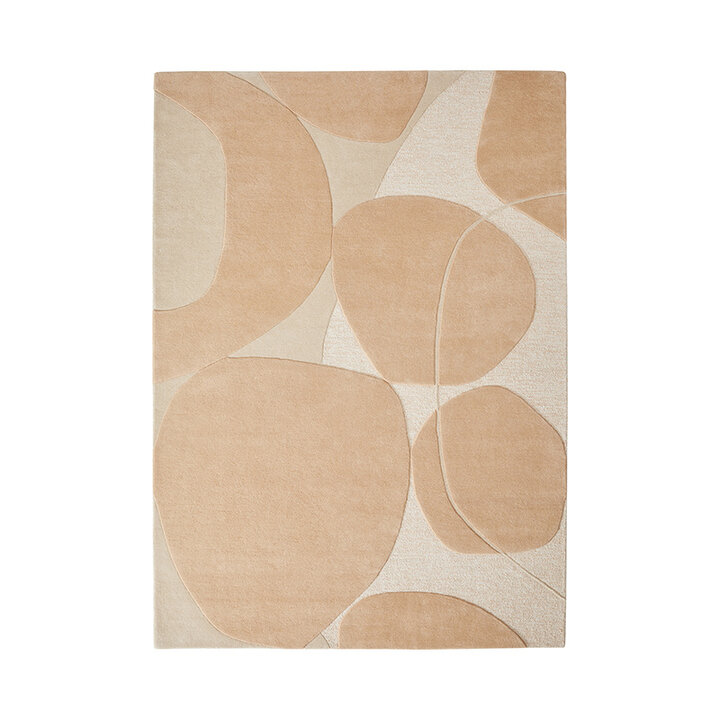 Modern wollen vloerkleed - Bolsena Roze