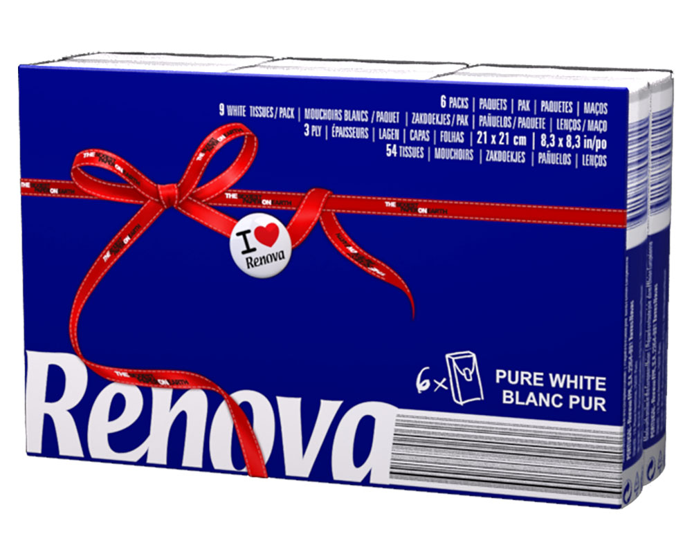 LENÇOS RENOVA DE PAPEL ESSENTIAL 6UN
