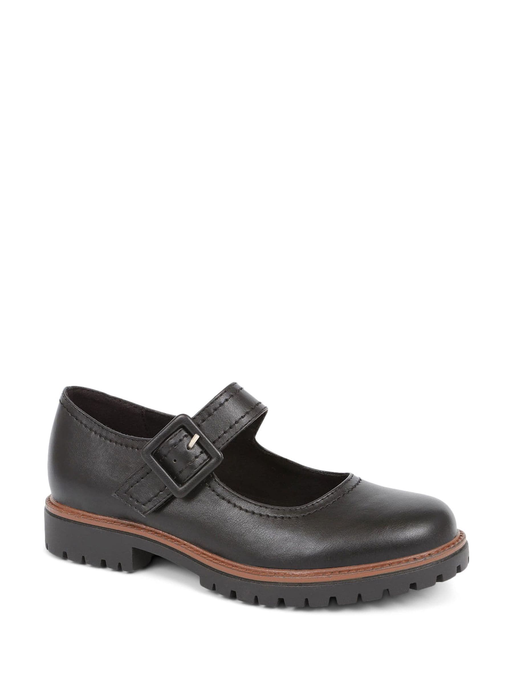 Effen zwart - Pavers Mary Jane Buckle Shoes with Chunky Sole