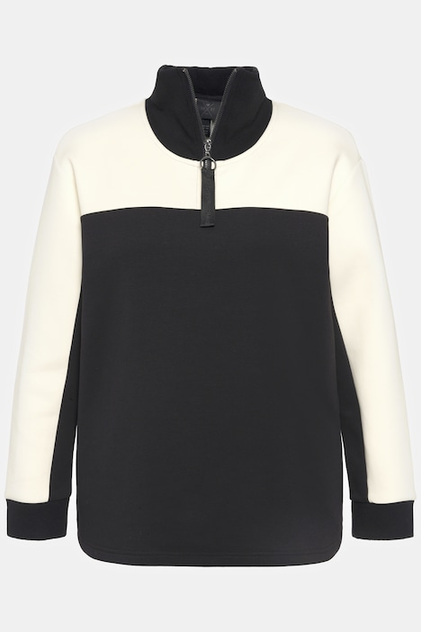 Sweatshirt, Stehkragen, Zipper, Langarm