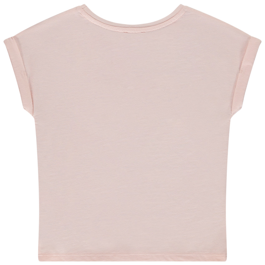 T-shirt manches courtes motif Love à sequins pour fille