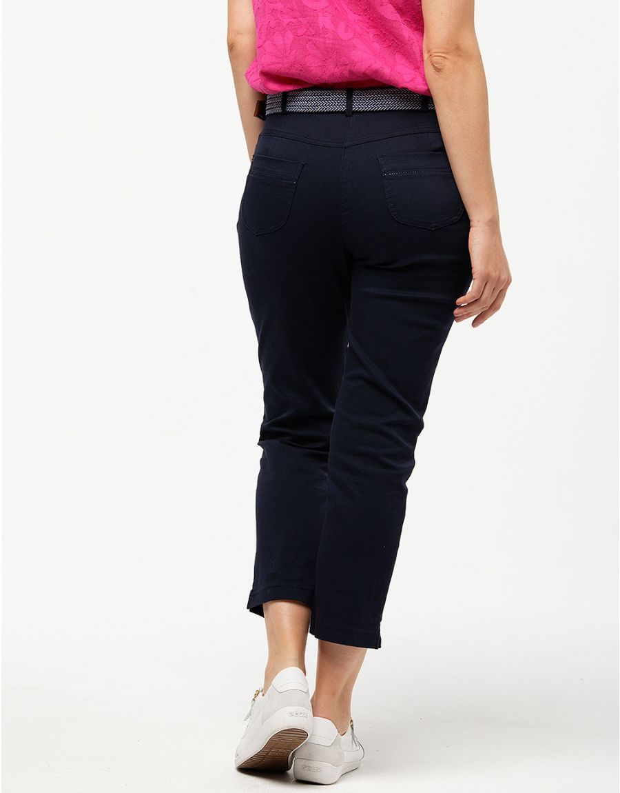 Jean 7/8 bleu foncé coton