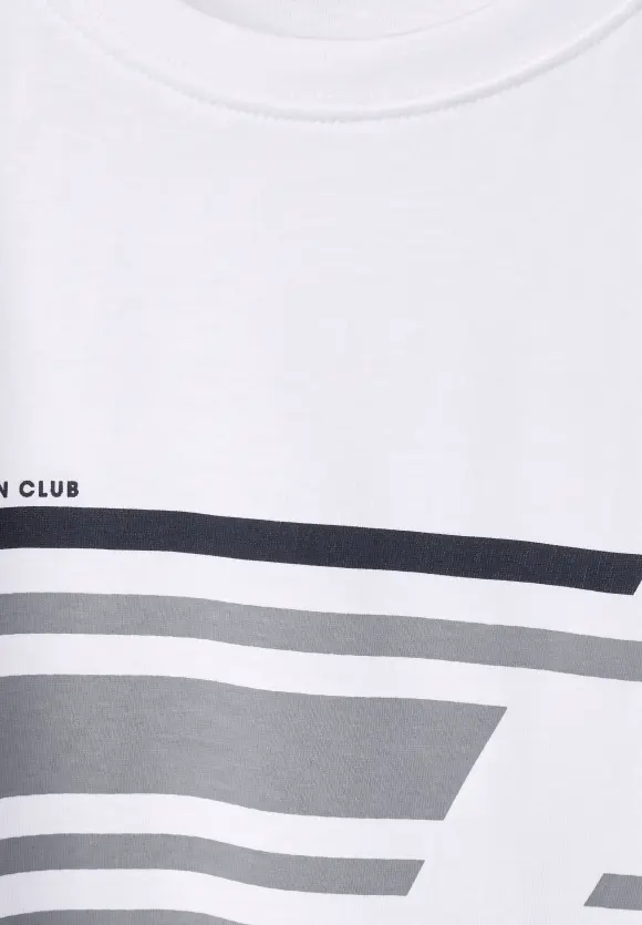 Shirt mit Brustprint - White