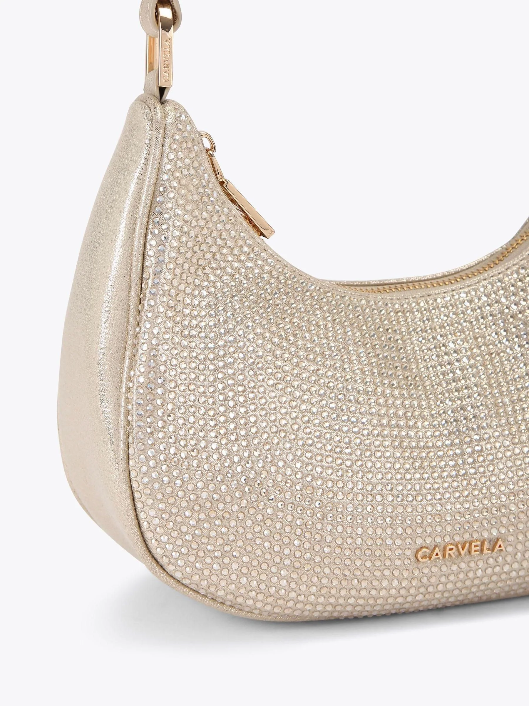 Goud - Carvela Gold Diamante Scoop Bag
