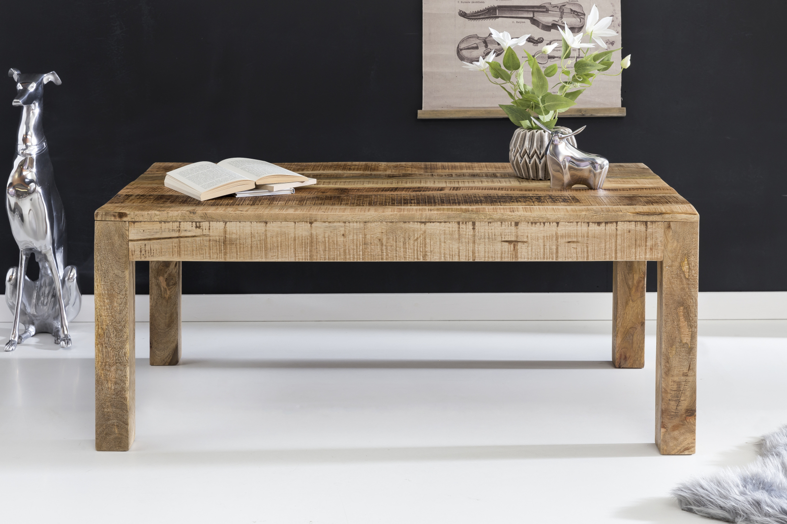 Couchtisch RUSTICA - Mango massiv - 110 cm breit