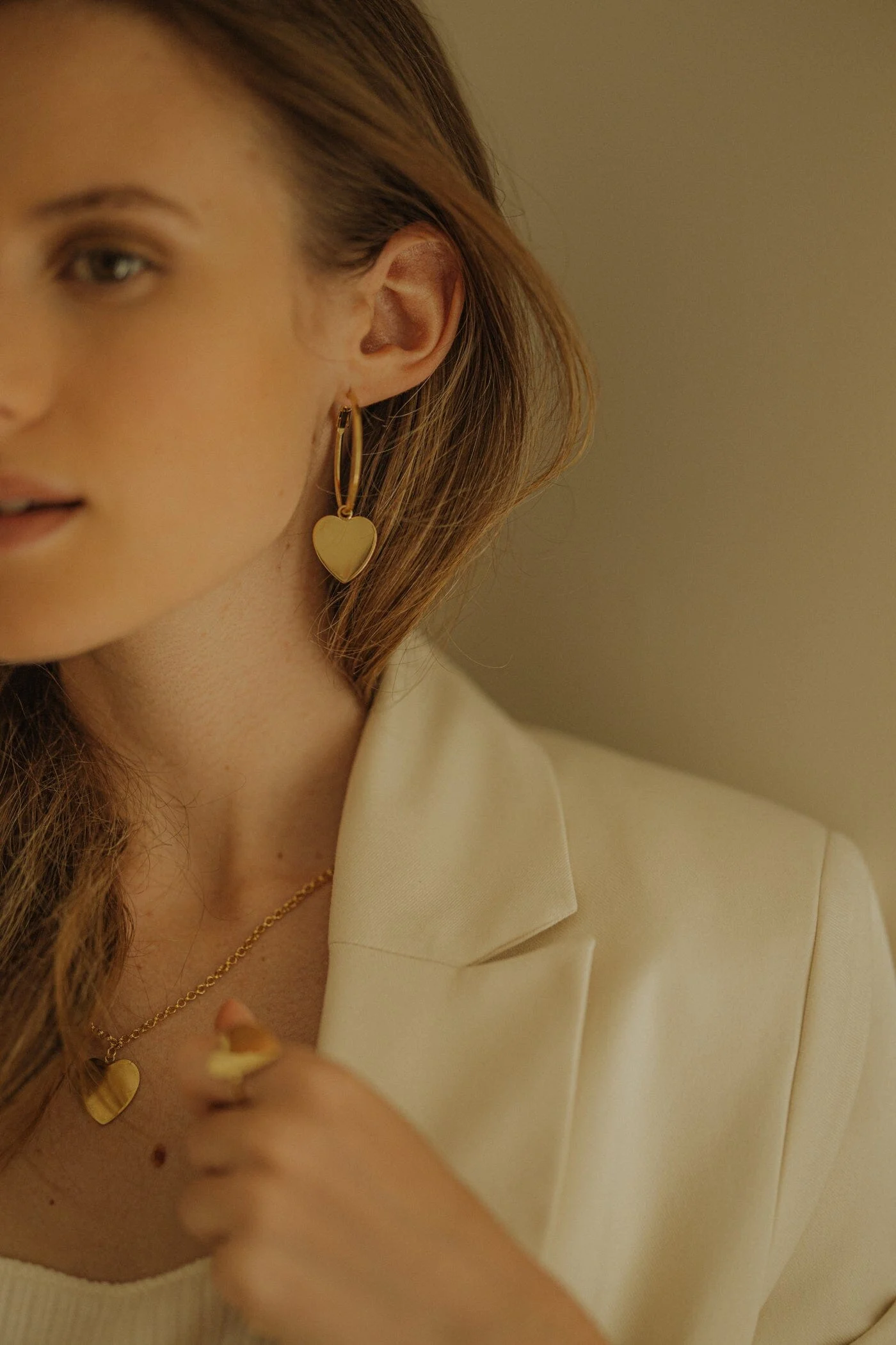 APHRODITE - Collier coeur doré à l'or fin | Doré