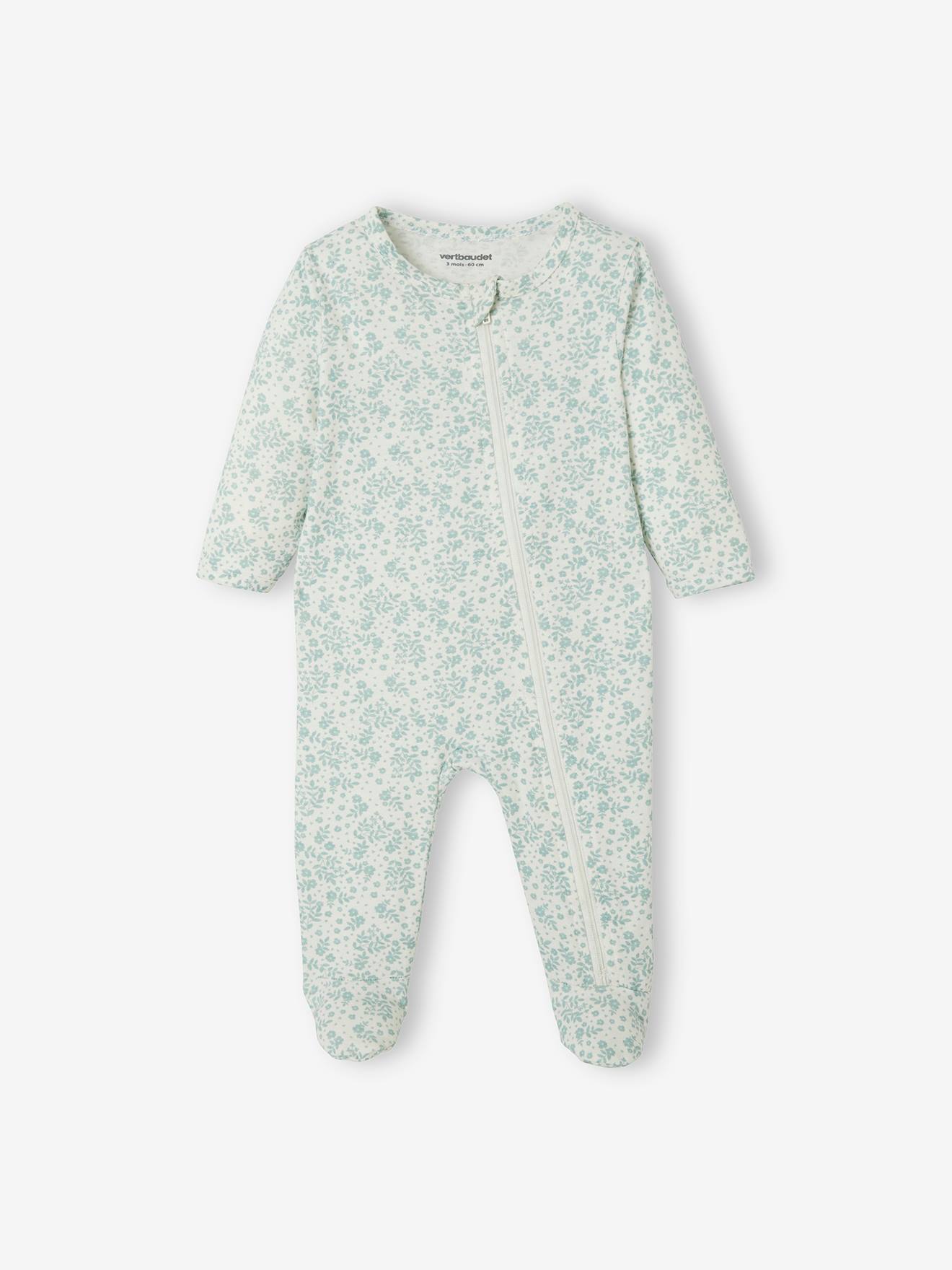 Conjunto de 3 pijamas de bebê de tricô, branco claro, bicolor/multicolorido