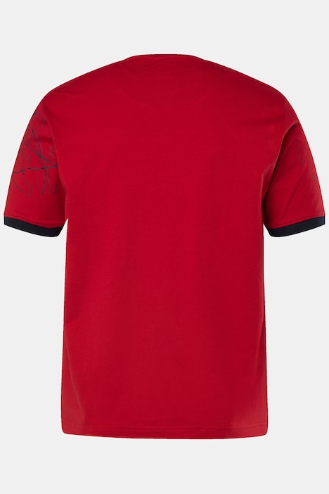 Men+ T-Shirt, Halbarm, großer Print, Rundhals, bis 8 XL