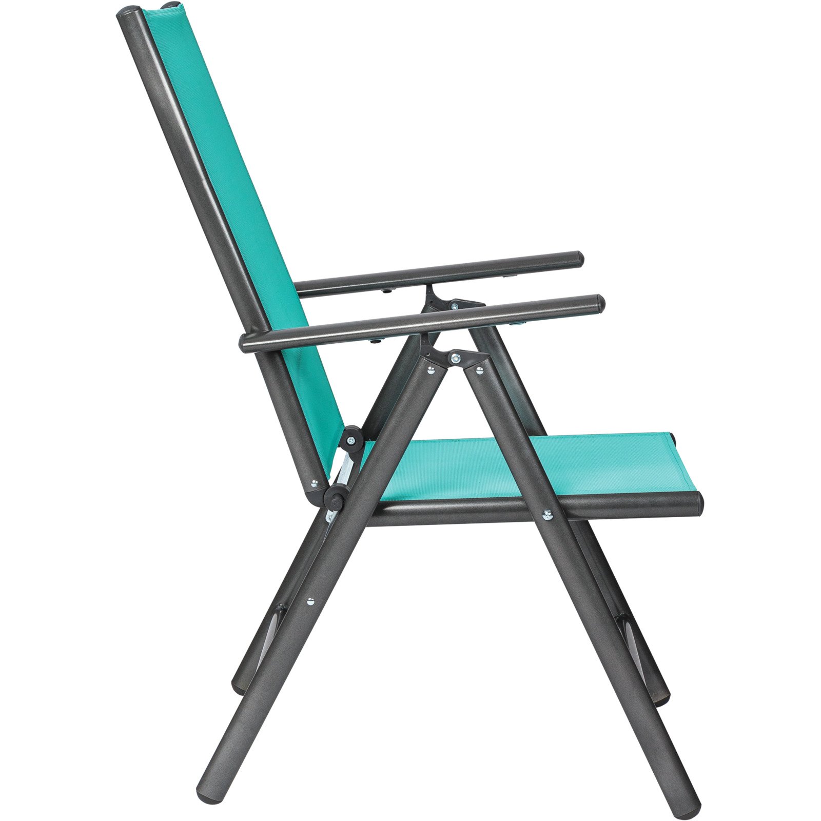 Klappstuhl Textilene Milano blau/grün