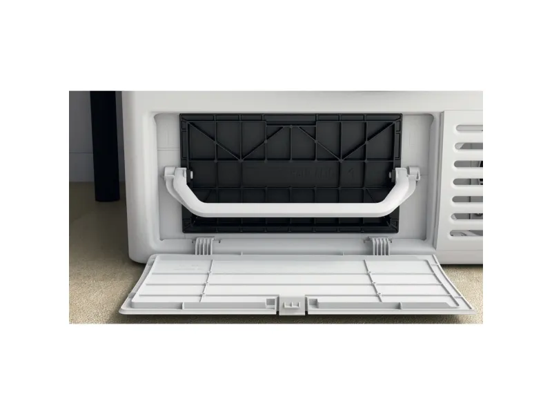 Whirlpool FFT M22 9X2B PL, Fritstående, Front-læsning, Kondensering, Sort, Hvid, Knapper, Dreje, Berøring, Højre