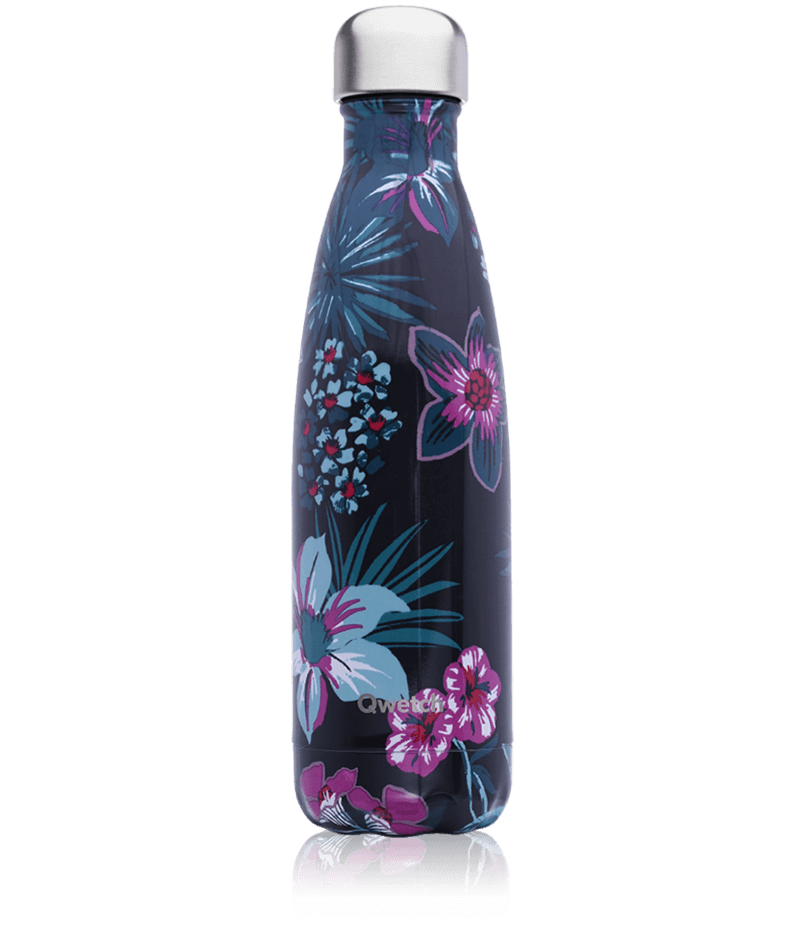 Bouteille isotherme 50Cl-QWETCH Motif Born&eacute;o Noir