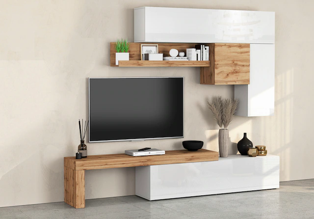 INOSIGN Wohnwand »Chronos Wohnwand, Medienwand, 5-er set« Set, 5 Stk. tlg.