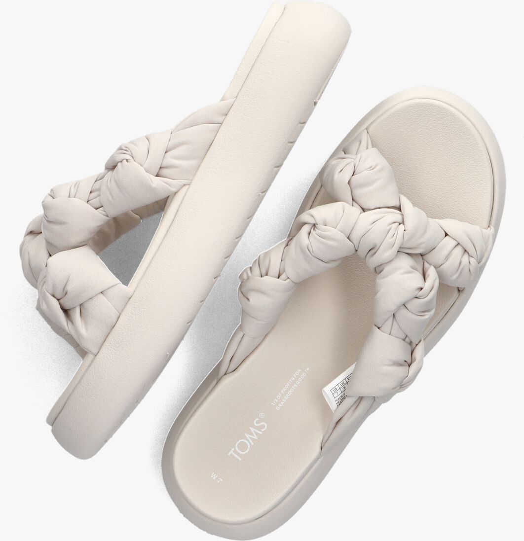 TOMS beige toms slippers alpargata mallow crossover knot