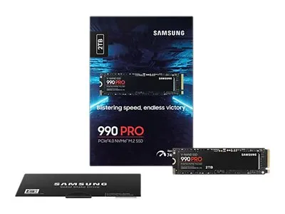 Samsung 990 PRO MZ-V9P2T0BW - SSD - krypteret - 2 TB - intern - M.2 2280 - PCIe 4.0 x4 (NVMe) - 256-bit AES - TCG Opal Encryption 2.0