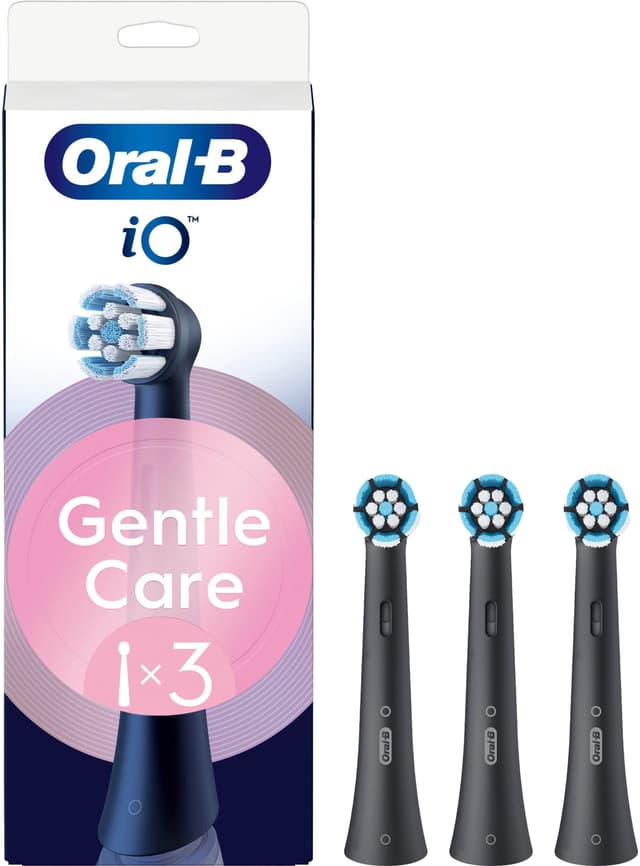 Oral-B iO Gentle Care tandbørstehoved 3-stk 456968 (sort)