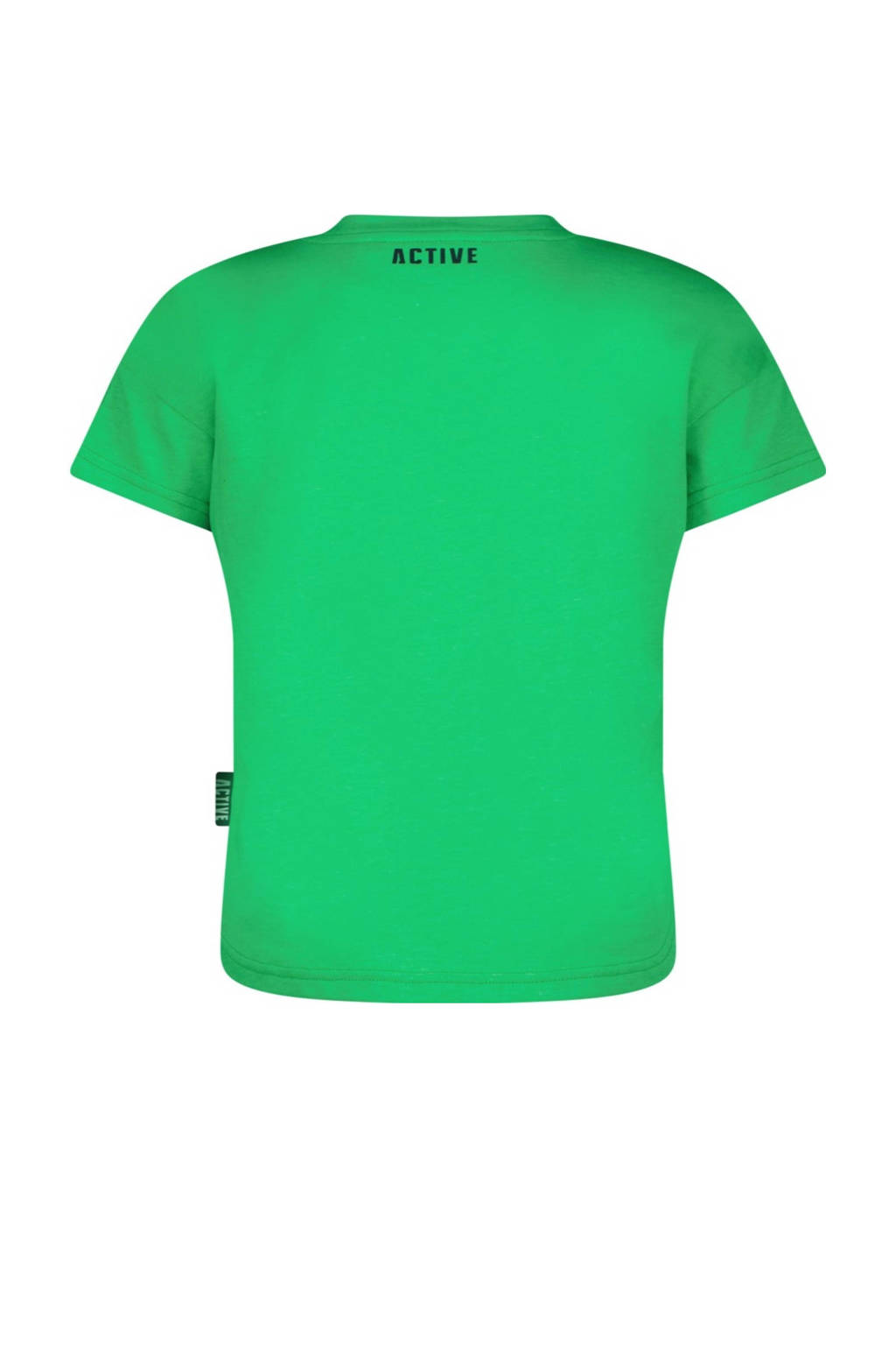 Vingino T-shirt Hailey met printopdruk neon groen