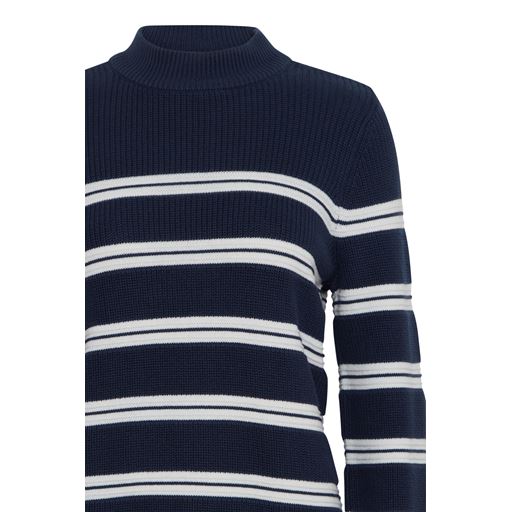 Fransa Stribet Strikbluse, Navy Blazer Mix, S