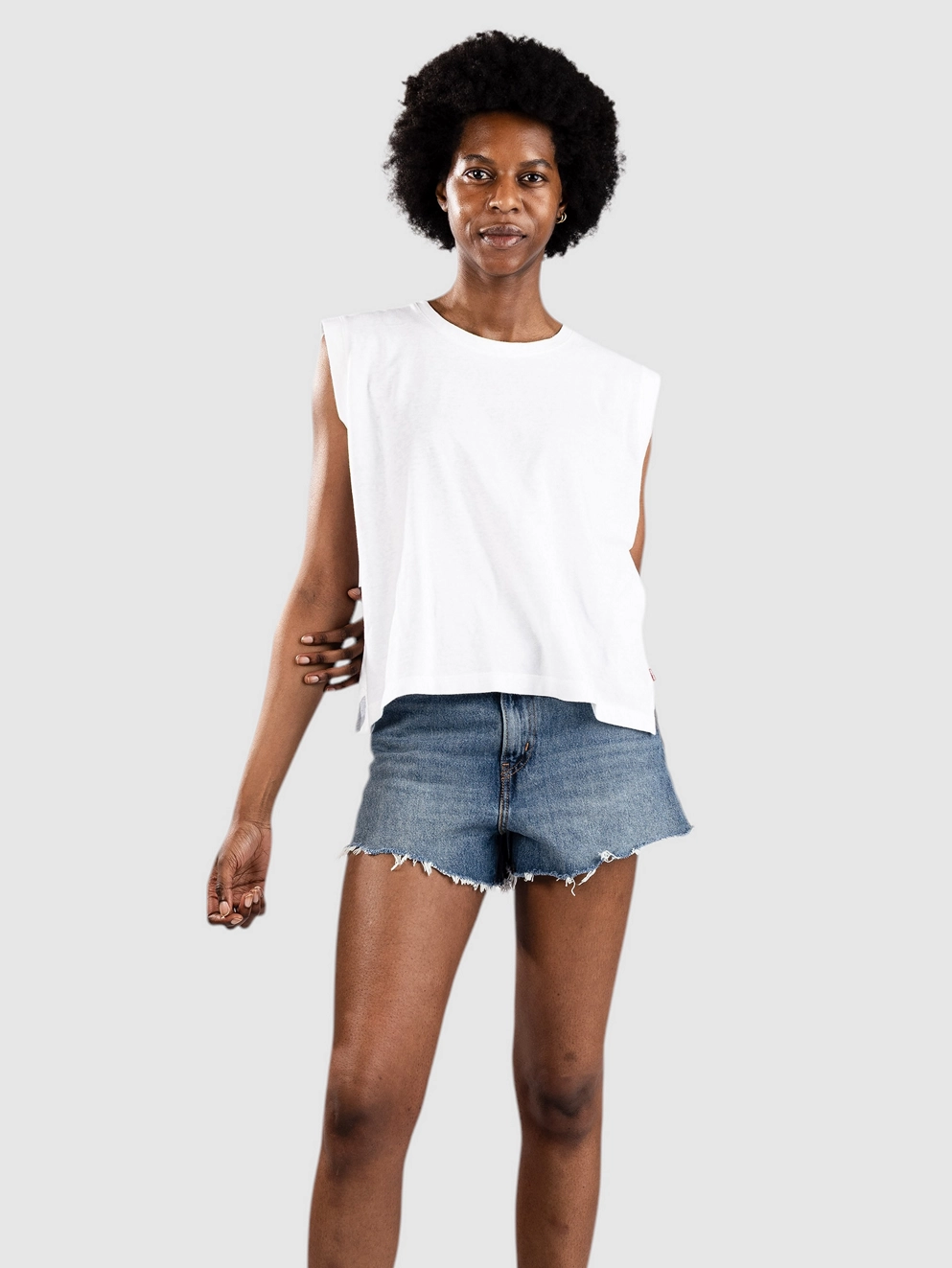Levi's Boxy Tank Top white/slub