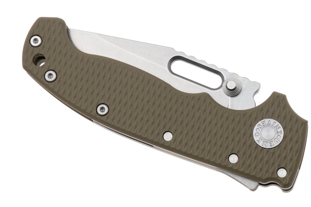 Demko MG AD20 Shark-Lock, Stonewashed MagnaCut Clip Point, MGAD20-MAG-OD-GRN, OD-Green G10 zakmes