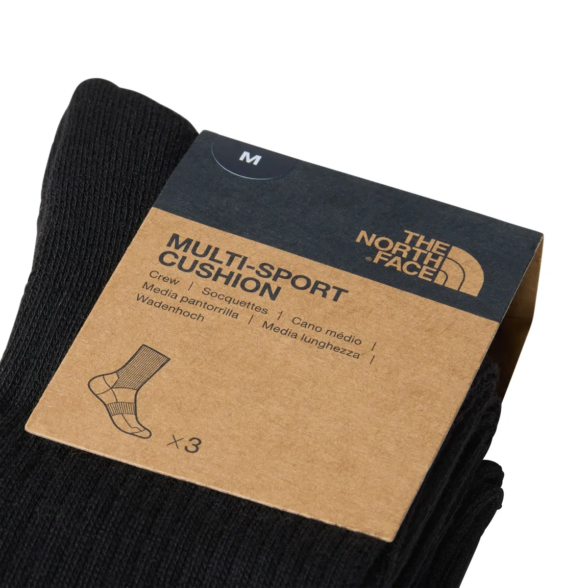 The North Face Multi Sport Cushion Crew Socks 3-Pack TNF Black