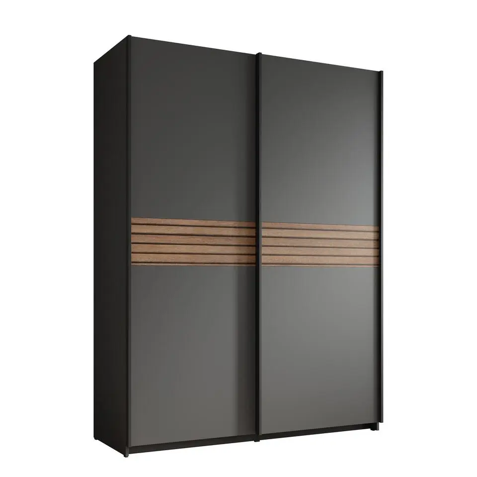 Meubella - Kledingkast Mendoza - Antraciet - 150 cm