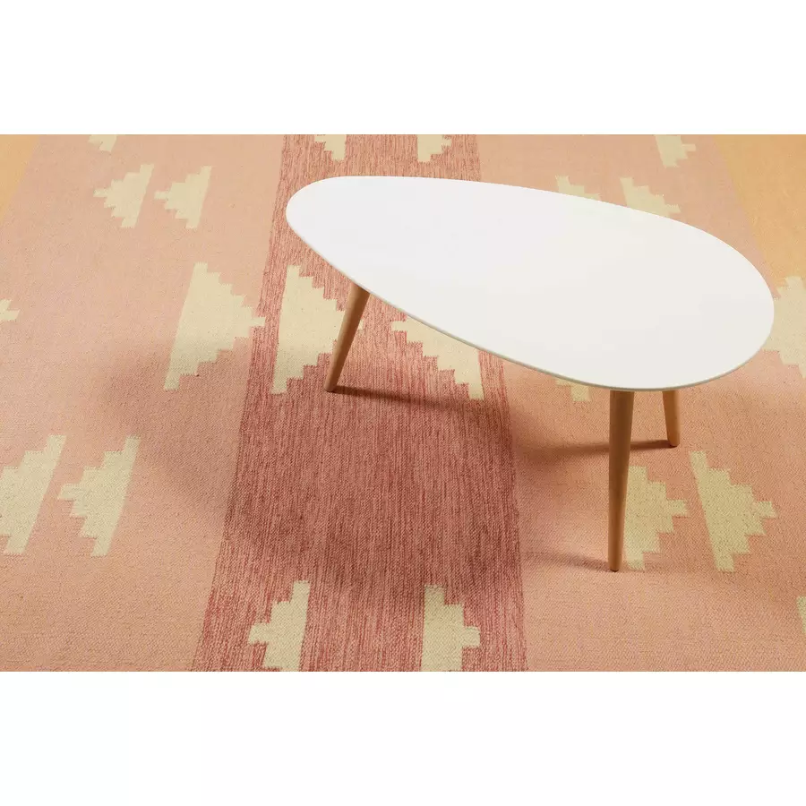 Green Looop Kelim Teppich Soleil rosa