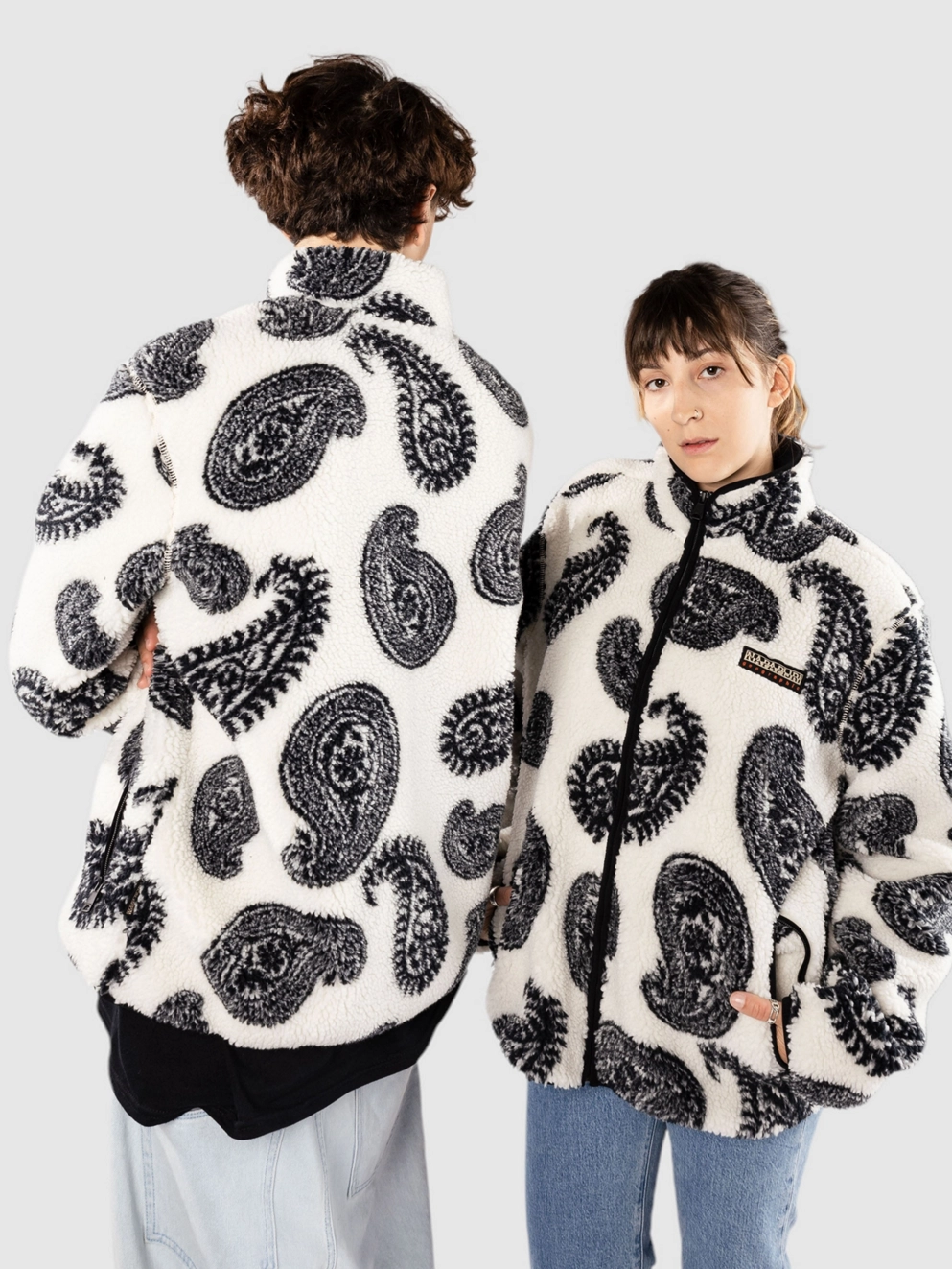 Napapijri T-Holiday Fz Zip Hoodie paisley white