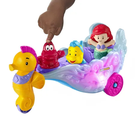 Fisher-Price Disney Prinzessin Arielles aufleuchtende Meereskutsche von Little People