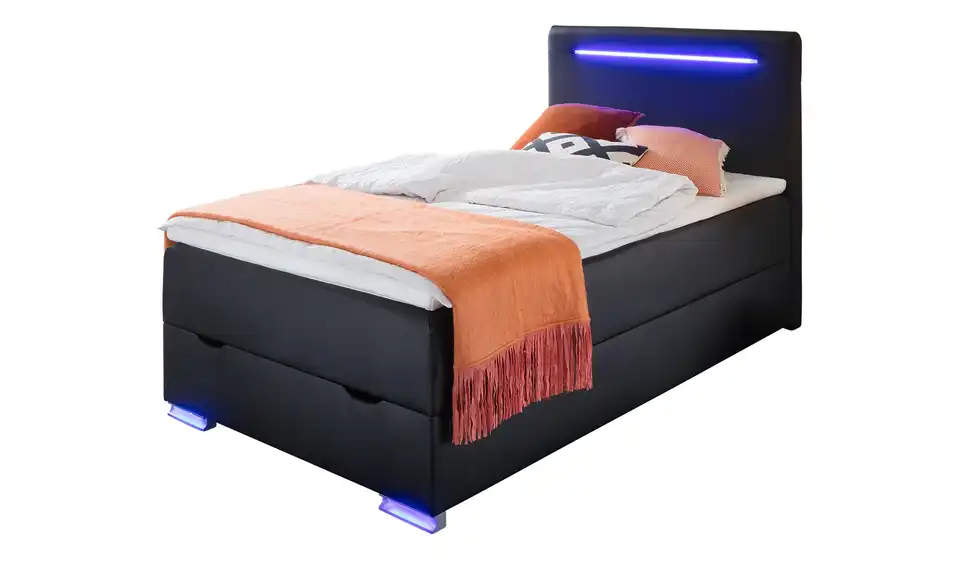 Boxspringbett Las Vegas II Schwarz 140 cm