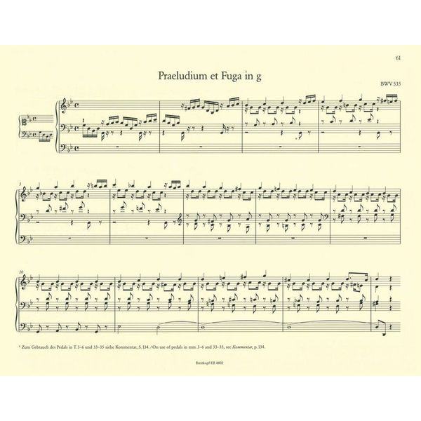 Breitkopf & Härtel Bach Sämtliche Orgelwerke 2