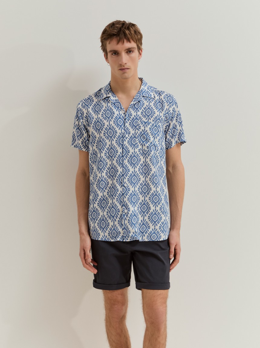 Camisa de manga curta estampada