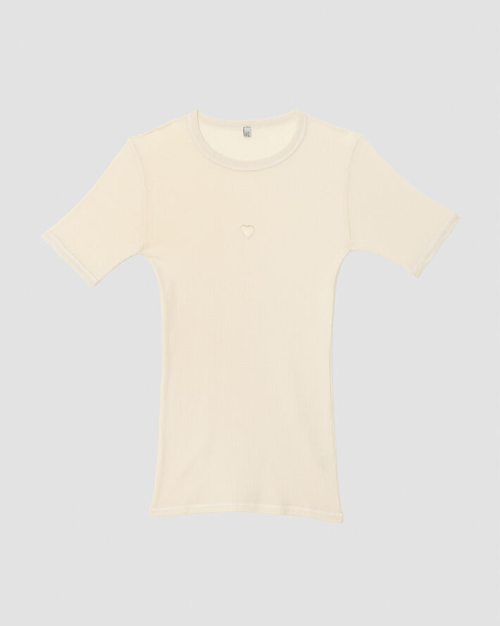 BASERANGE HEART SHORT SLEEVE Undyed