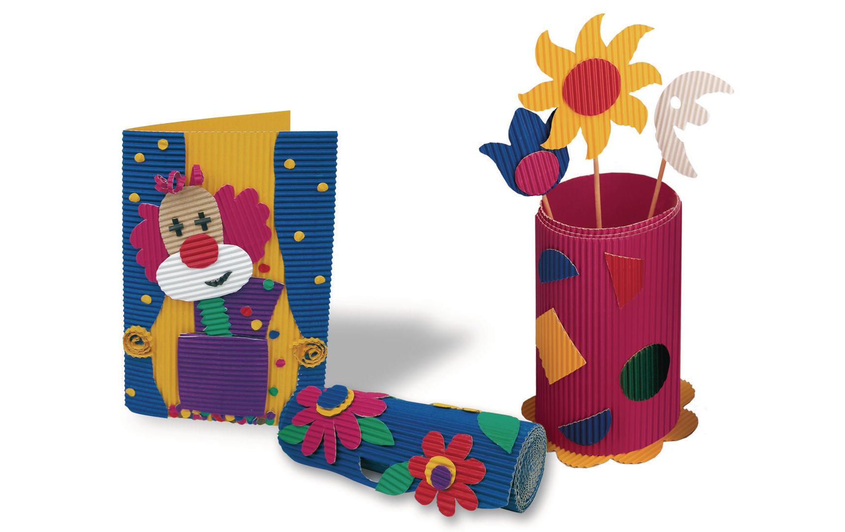 Wellpapier 10-farbig sortiertWellpappe