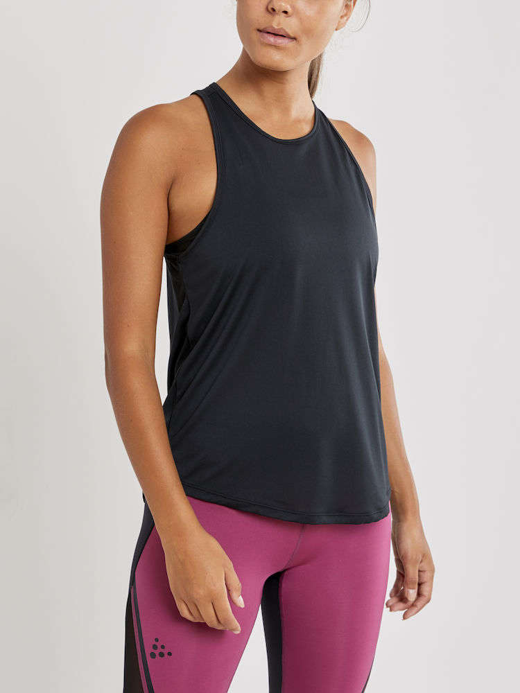 Craft Charge Hardloopshirt Zonder Mouwen Zwart Dames