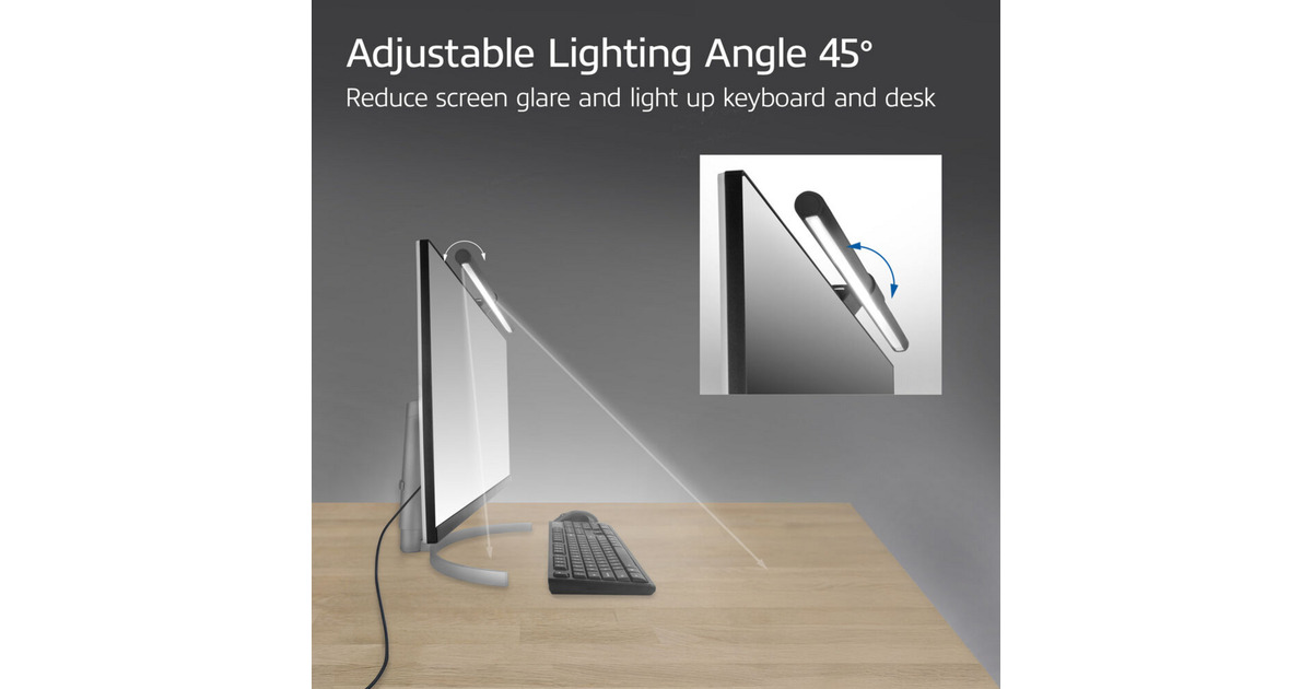 ACT ConnectivityDimbare Monitor LED Lichtbalk led-bar  (Zwart, USB-voeding, 3000K-6500K)