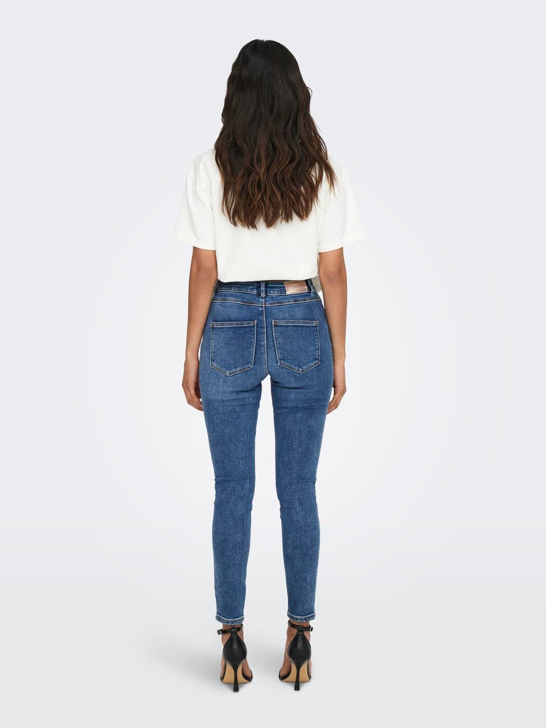 ONLMILA Hohe Taille Skinny Fit Jeans Medium Blue Denim