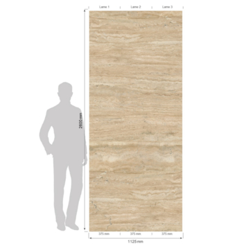Grosfillex wandpaneel Element Linio XL PVC Romantico Antico  2,925 m²