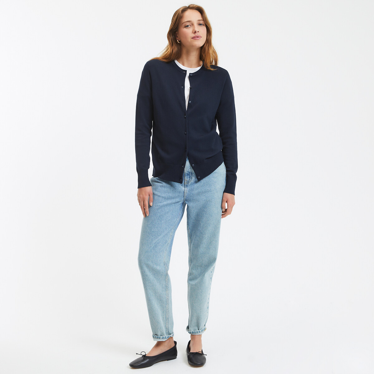 COLEÇÃO LA REDOUTE<br>Colete justo com gola redonda