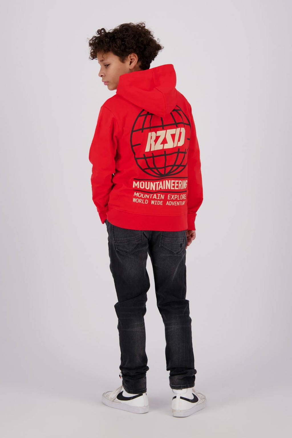 Raizzed hoodie Nulato met backprint felrood