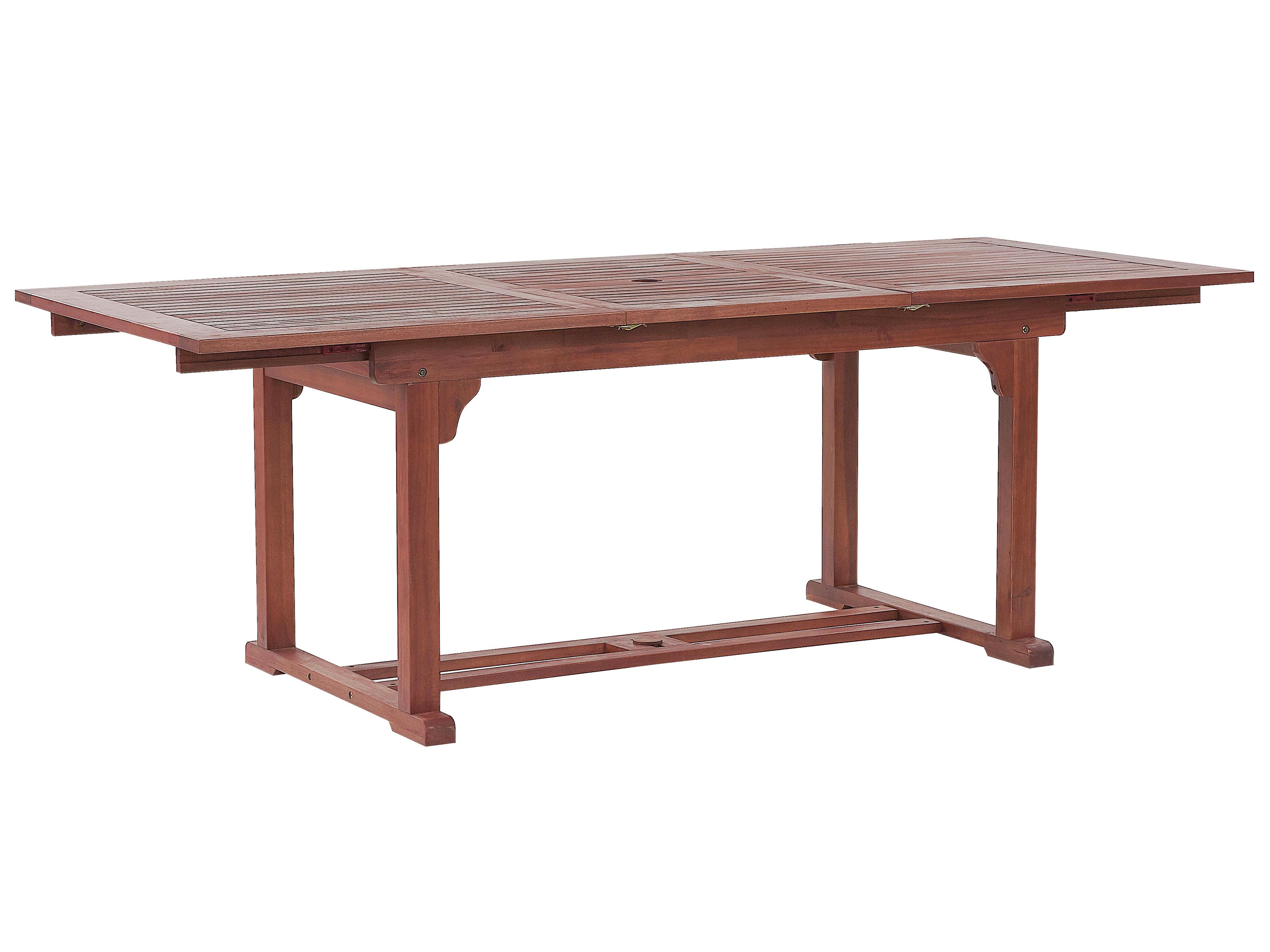 Uitschuifbare tuintafel TOSCANA 160/220 cm 90 cm Acaciahout Donkerbruin