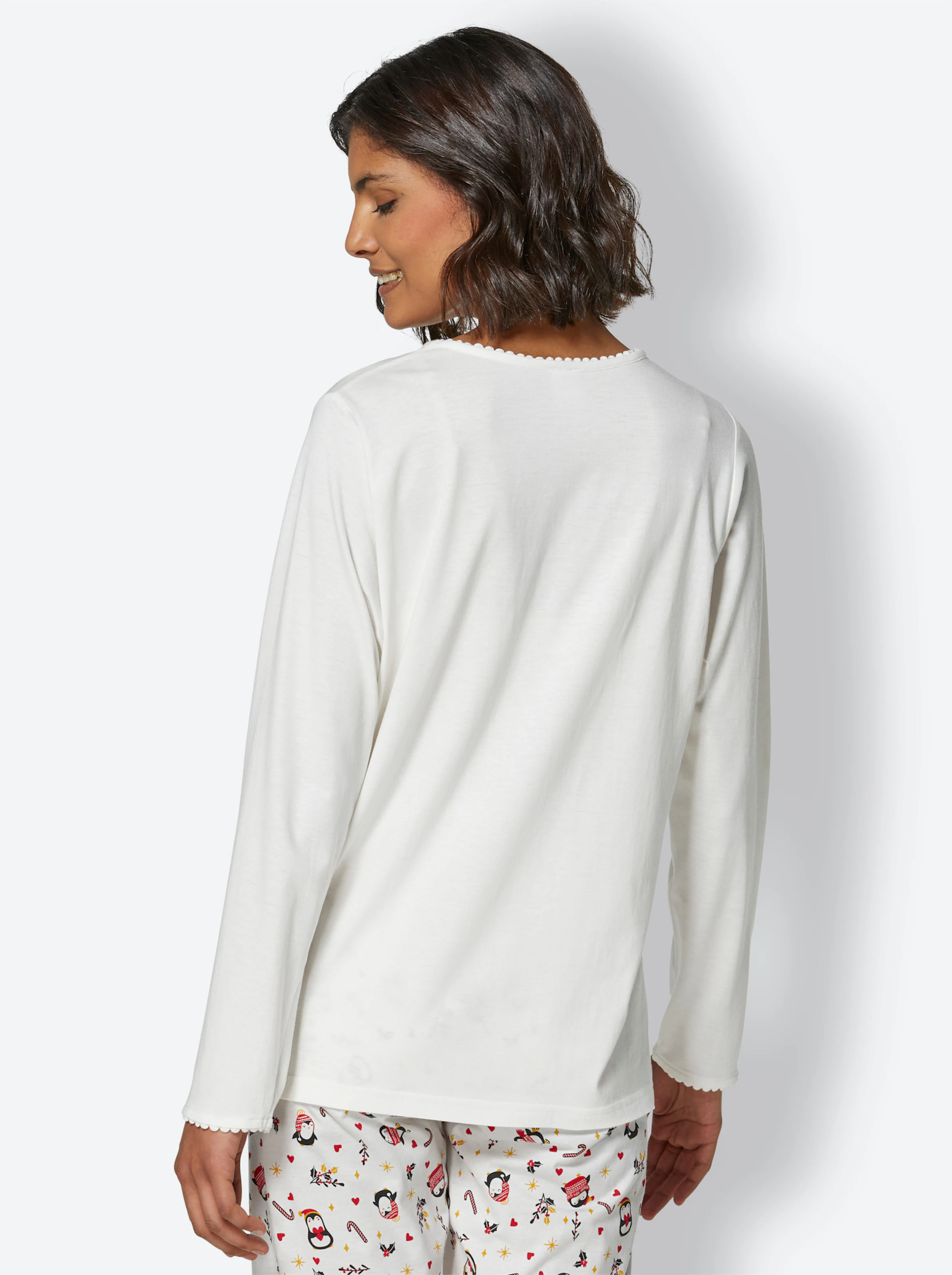 wäschepur Schlafanzug-Shirt in ecru