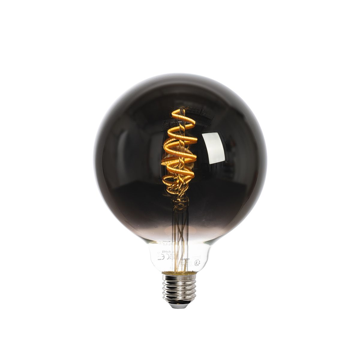 Set van 5 Smart E27 LED lamp G125 zwart 4W 60 lm 1800-3000K
