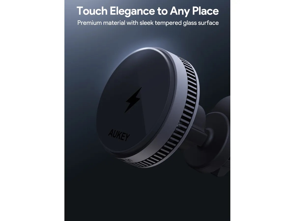 (15W) MagFusion MagSafe Auto KFZ Halterung für Lüftungsgitter Qi2 Wireless Fast Charging Ladestation (HD-MC13A) - Schwarz