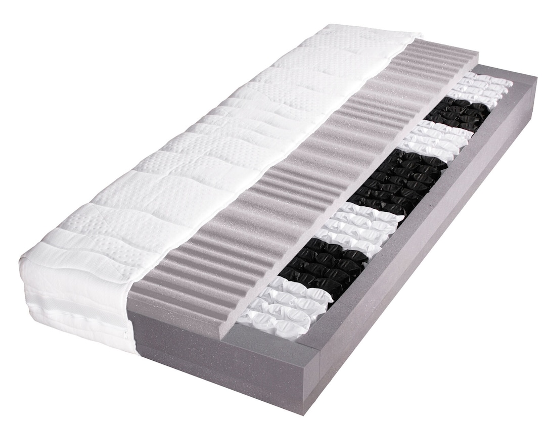 7-Zonen Taschenfederkernmatratze Twin XXL Dormispring Polyester Weiß ca. 90 x 200 cm H3